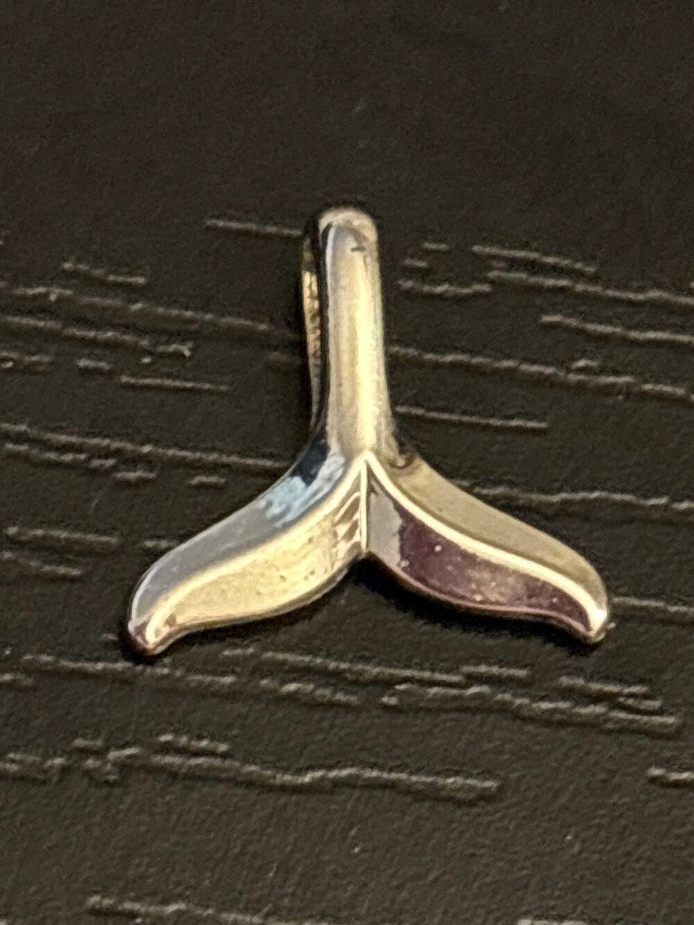Silver Tone Dolphin Tail Pendant